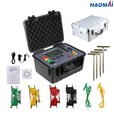 30 Kiloohm Earth Ground Resistance Testing Equipment Ultraportable Dengan Layar LCD